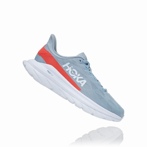 Hoka One One MACH 4 Road Running Shoes For Women India Blue/Red IN-1497